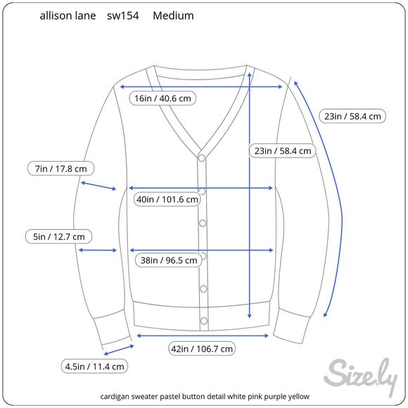 cardigan sweater pastel button detail white pink purple yellow - Picture 2 of 10